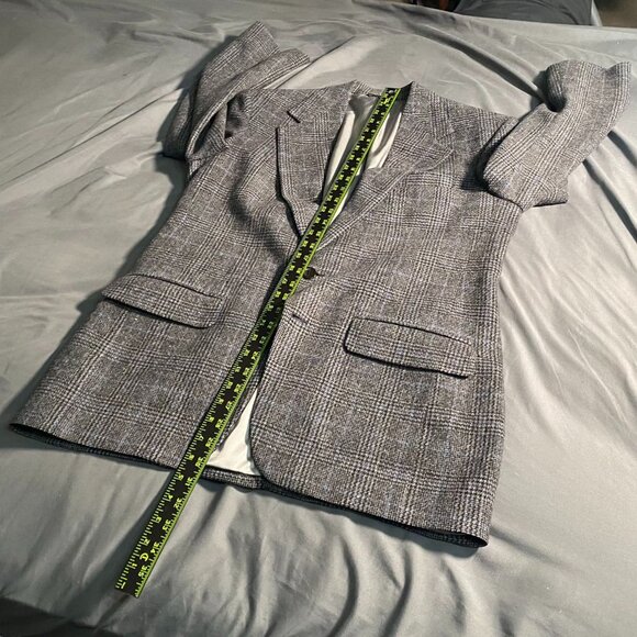 Lord & Taylor Fifth Avenue Collection Mens Blazer Jacket 40R Camel Hair Plaid - Picture 8 of 16